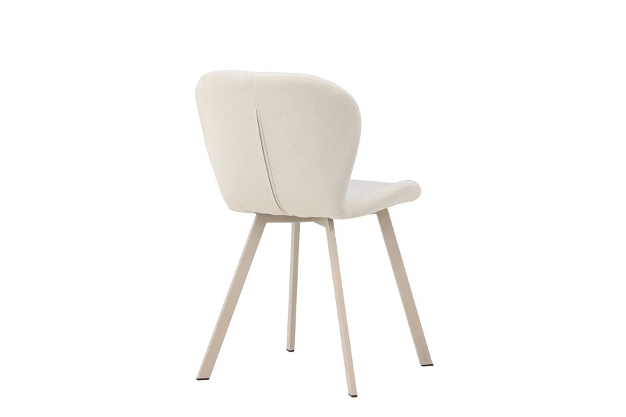 VENTURE DESIGN Lilja spisestuestol - beige polyesterstoff og stl