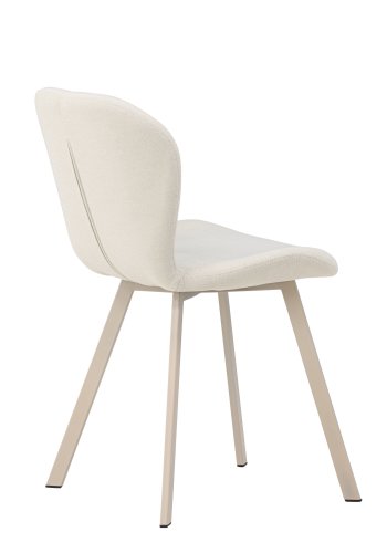VENTURE DESIGN Lilja spisestuestol - beige polyesterstoff og stl