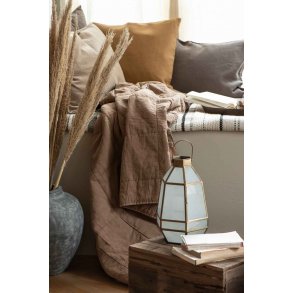 IB LAURSEN quilt - cognac bomuld (180x130)