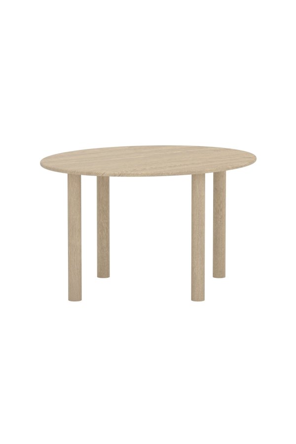 VENTURE HOME Hilo spisebord, oval - natur MDF med 3D-papir (130x110)