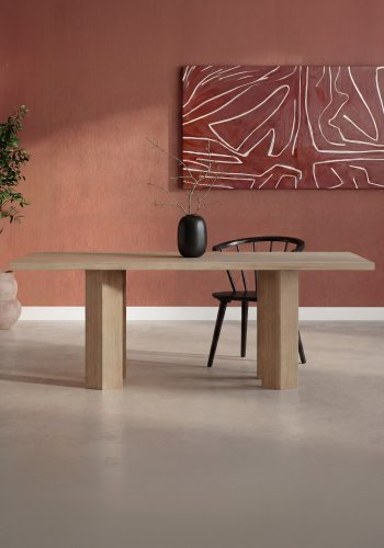VENTURE HOME Lillehammer spisebord, rektangul�r - natur MDF med 3D-papir (200x90)