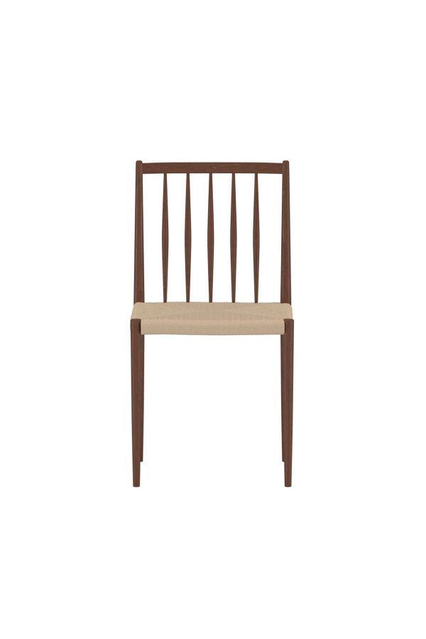 VENTURE HOME Enes spisebordsstol - beige reb og mocca st�l