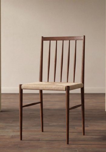 VENTURE HOME Enes spisebordsstol - beige reb og mocca st�l