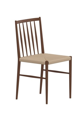 VENTURE HOME Enes spisebordsstol - beige reb og mocca st�l