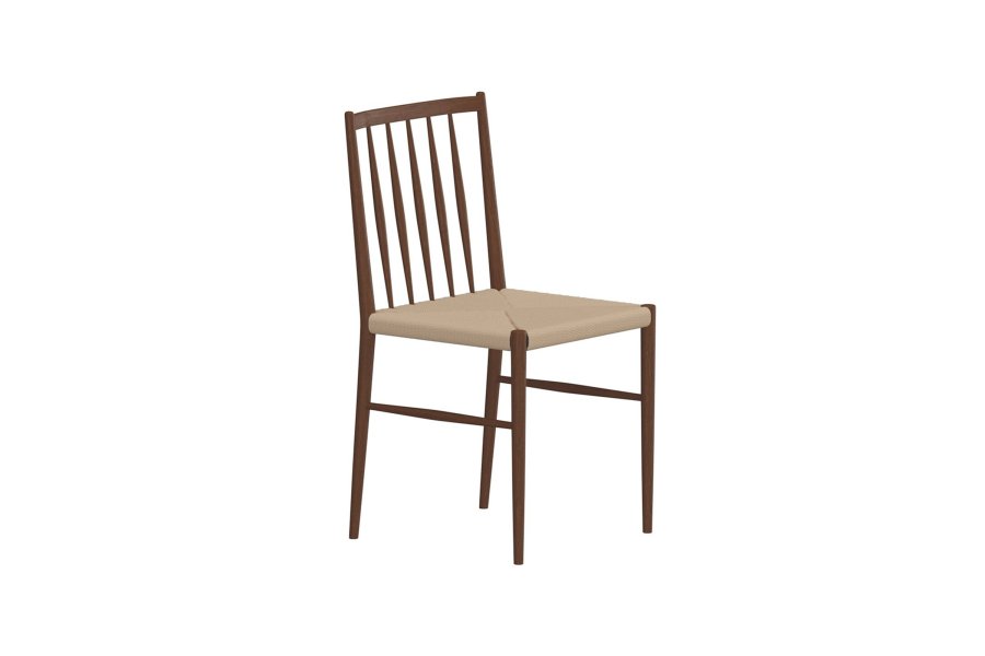 VENTURE HOME Enes spisebordsstol - beige reb og mocca st�l