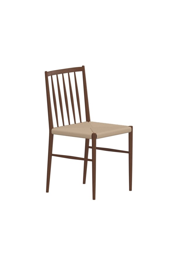 VENTURE HOME Enes spisebordsstol - beige reb og mocca st�l