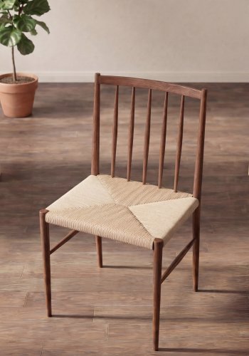 VENTURE HOME Enes spisebordsstol - beige reb og mocca st�l