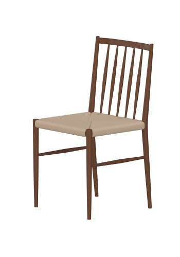 VENTURE HOME Enes spisebordsstol - beige reb og mocca st�l