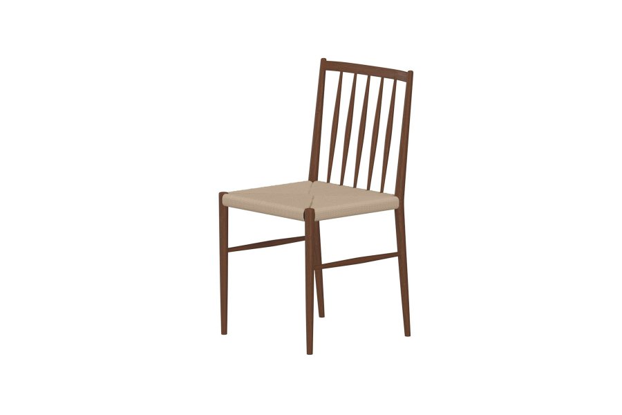 VENTURE HOME Enes spisebordsstol - beige reb og mocca st�l