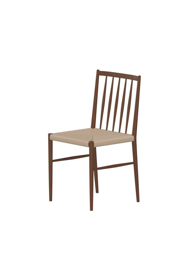 VENTURE HOME Enes spisebordsstol - beige reb og mocca st�l