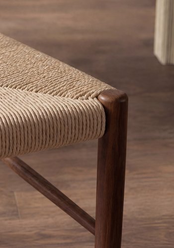 VENTURE HOME Enes spisebordsstol - beige reb og mocca st�l