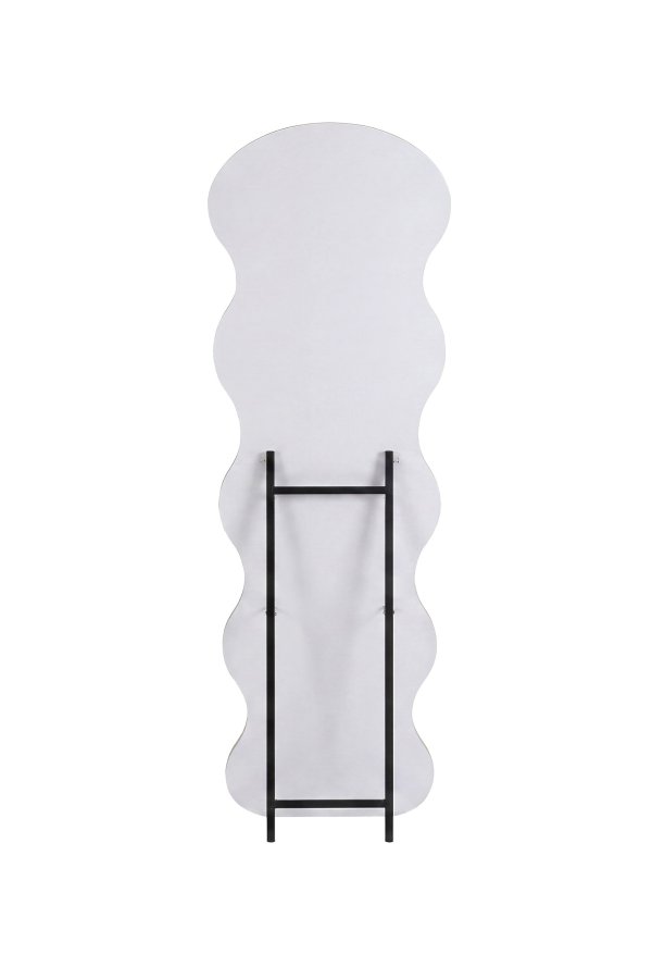 VENTURE HOME Loui gulvspejl, organisk - spejlglas og beige MDF (158x49)