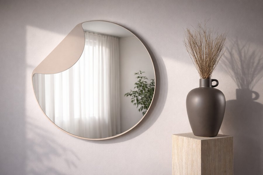 VENTURE HOME Mui Spegel - Beige / Klarglas