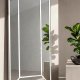 VENTURE HOME Lojf gulvspejl, rektangul�r - spejlglas og hvid aluminium (180x90)