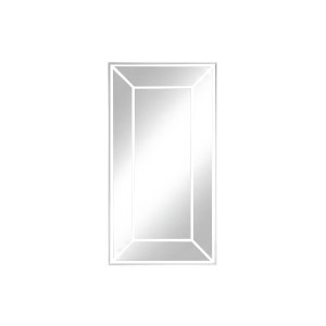 VENTURE HOME Lojf gulvspejl, rektangul�r - spejlglas og hvid aluminium (180x90)