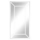 VENTURE HOME Lojf gulvspejl, rektangul�r - spejlglas og hvid aluminium (180x90)