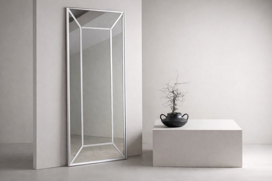 VENTURE HOME Lojf Spegel - Vit / Klarglas