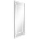 VENTURE HOME Lojf gulvspejl, rektangul�r - spejlglas og hvid aluminium (180x90)