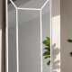 VENTURE HOME Lojf gulvspejl, rektangul�r - spejlglas og hvid aluminium (180x90)
