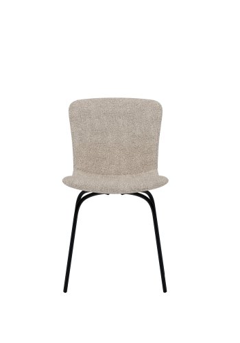 VENTURE HOME Linus Matstol - 2-pack - Svart / Beige Boucl�