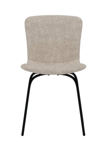 VENTURE HOME Linus spisebordsstol - beige boucl� stof og sort jern