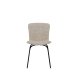 VENTURE HOME Linus Matstol - 2-pack - Svart / Beige Boucl�