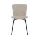 VENTURE HOME Linus spisebordsstol - beige boucl� stof og sort jern
