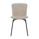 VENTURE HOME Linus spisebordsstol - beige boucl� stof og sort jern