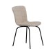 VENTURE HOME Linus spisebordsstol - beige boucl� stof og sort jern