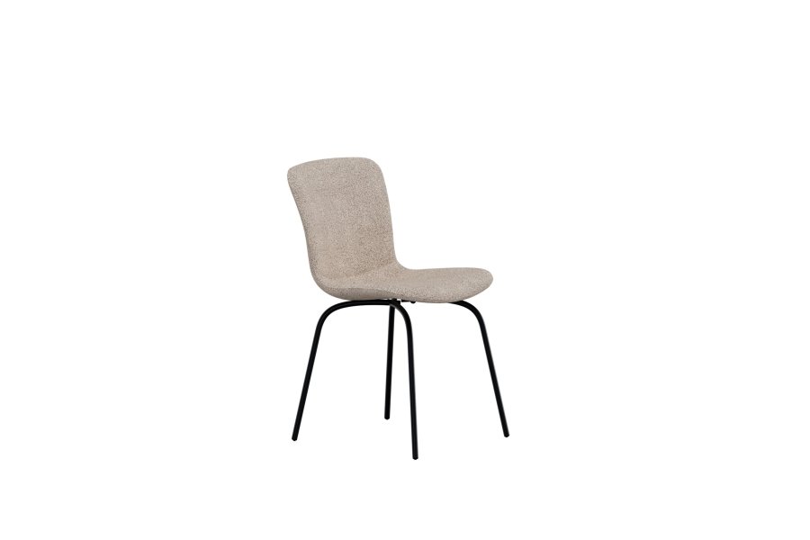 VENTURE HOME Linus Matstol - 2-pack - Svart / Beige Boucl�