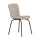 VENTURE HOME Linus spisebordsstol - beige boucl� stof og sort jern