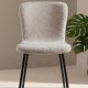 VENTURE HOME Linus spisebordsstol - beige boucl� stof og sort jern
