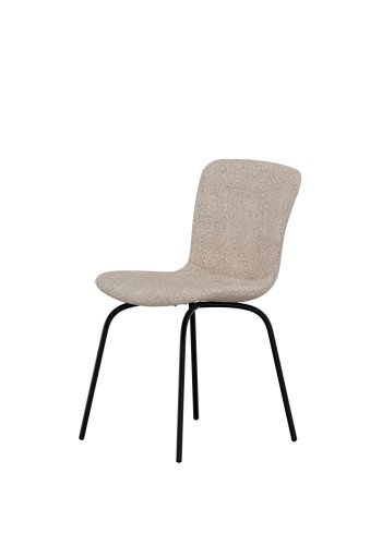 VENTURE HOME Linus Matstol - 2-pack - Svart / Beige Boucl�