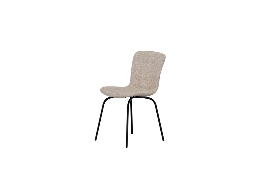 VENTURE HOME Linus Matstol - 2-pack - Svart / Beige Boucl�
