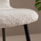 VENTURE HOME Linus spisebordsstol - beige boucl� stof og sort jern