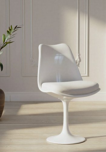 VENTURE HOME Hamden spisebordsstol - hvid PU, polypropylen og st�l