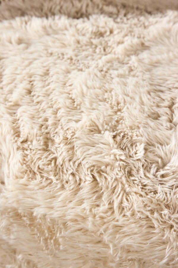 VENTURE DESIGN Astru L�nestol - Metal tr�look/ Beige Kunstpels