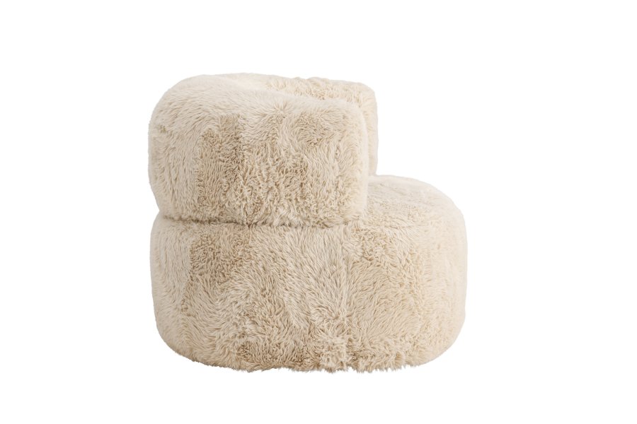 VENTURE DESIGN Gert Sessel  Metallrahmen / Offwhite Kunstfell