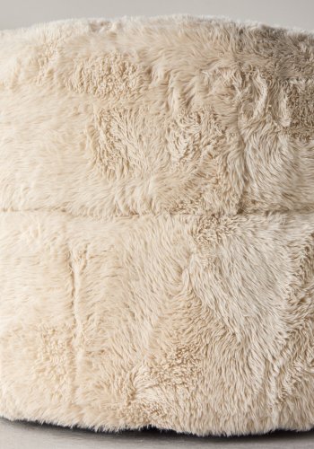 VENTURE DESIGN Gert Sessel  Metallrahmen / Offwhite Kunstfell