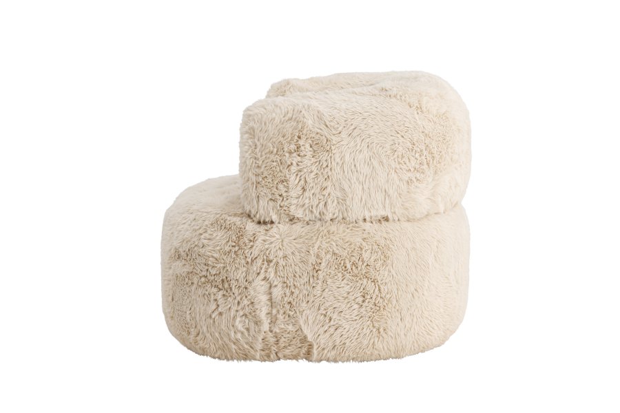 VENTURE DESIGN Gert Sessel  Metallrahmen / Offwhite Kunstfell