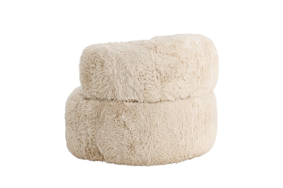 VENTURE DESIGN Gert Sessel  Metallrahmen / Offwhite Kunstfell