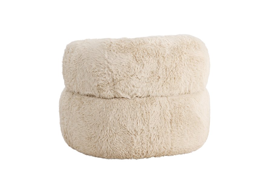 VENTURE DESIGN Gert Sessel  Metallrahmen / Offwhite Kunstfell