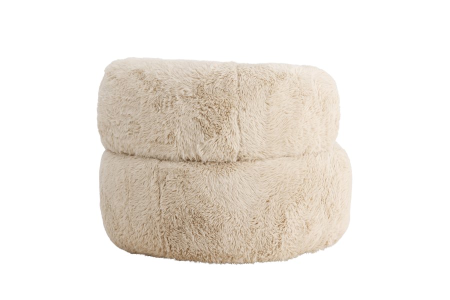 VENTURE DESIGN Gert Sessel  Metallrahmen / Offwhite Kunstfell