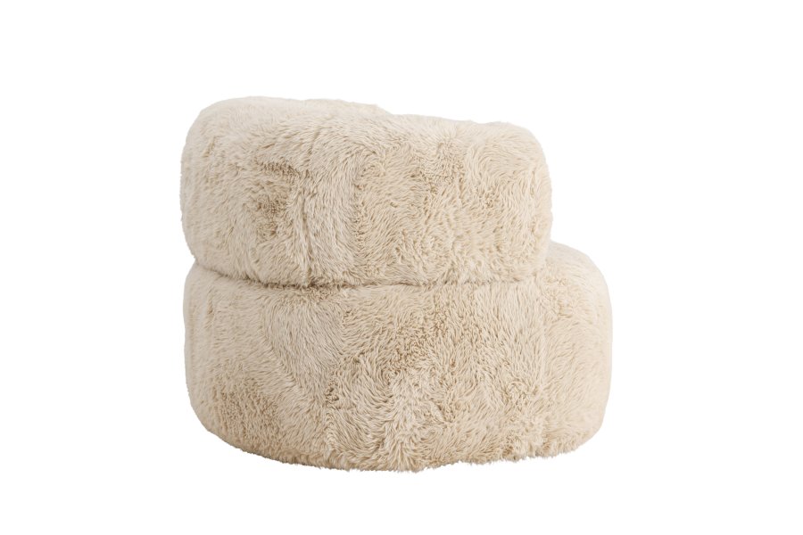 VENTURE DESIGN Gert Sessel  Metallrahmen / Offwhite Kunstfell