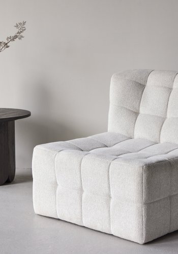 VENTURE DESIGN Malou 1-seters sofa - Metallramme / Beige stoff