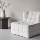 VENTURE DESIGN Malou 1-seters sofa - Metallramme / Beige stoff