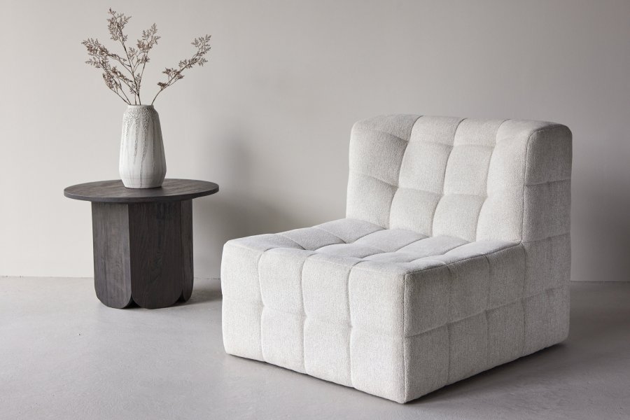 VENTURE DESIGN Malou 1-seters sofa - Metallramme / Beige stoff