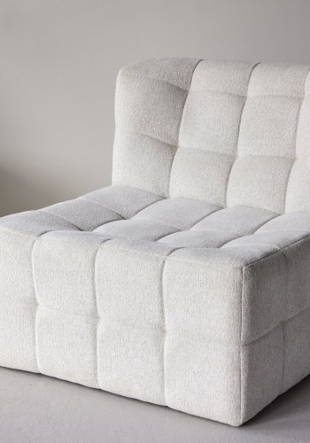 VENTURE DESIGN Malou 1-seters sofa - Metallramme / Beige stoff