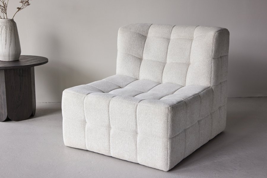 VENTURE DESIGN Malou 1-seters sofa - Metallramme / Beige stoff