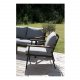 VENTURE DESIGN Brasilia haves�t - natur teaktr�, sort aluminium og stof 